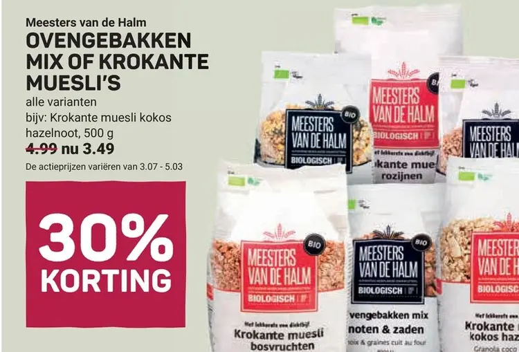 Aanbieding: Ovengebakken mix of krokante muesli's