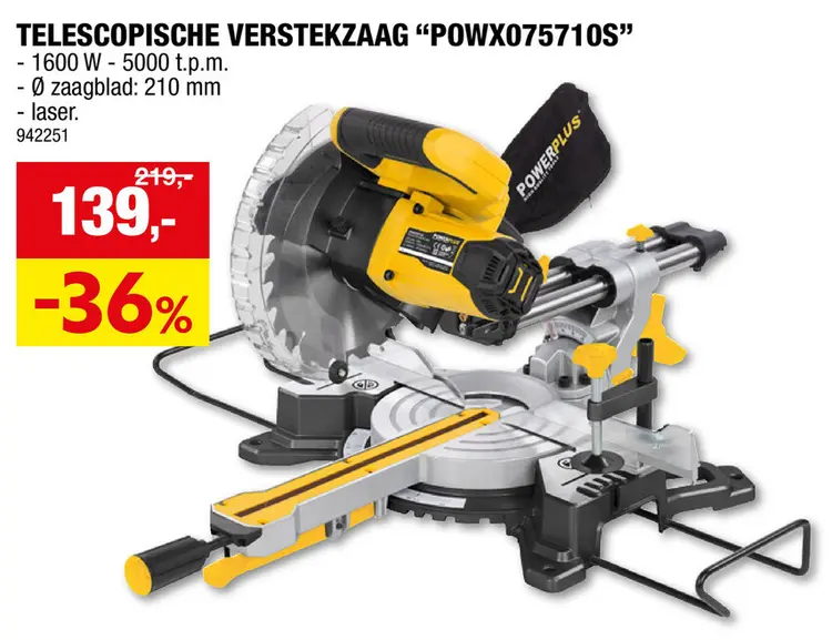 Aanbieding: Telescopische verstekzaag