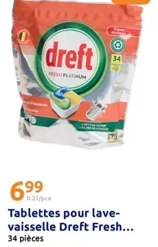 Offre: Tablettes pour lave-vaisselle Dreft Fresh...
