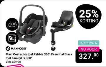 Aanbieding: Maxi Cosi autostoel Pebble 360° Essential Black