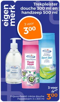 Aanbieding: Trekpleister douche en handzeep