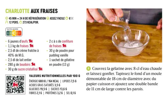 Offre: Charlotte aux fraises