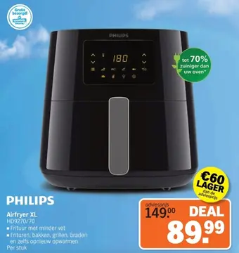 Aanbieding: Airfryer XL HD9270/70