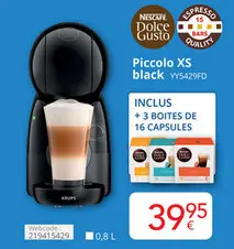 Offre: Piccolo XS black YY5429FD