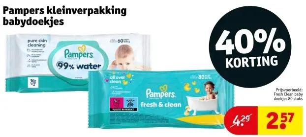 Promotie: Pampers kleinverpakking babydoekjes