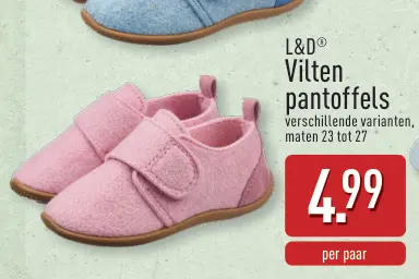 Promotie: Vilten pantoffels