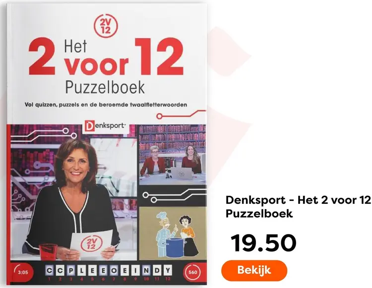 Aanbieding: Denksport Het 2 voor 12 Puzzelboek