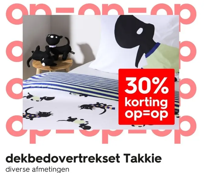 Aanbieding: dekbedovertrekset Takkie