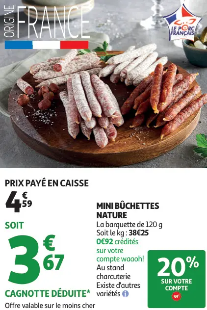 Offre: Mini bûchettes nature