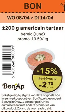 Promotie: Americain tartaar