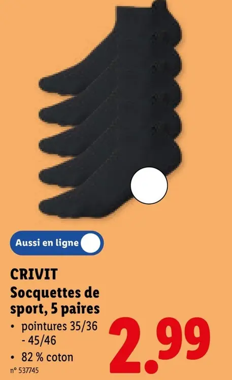 Offre: Socquettes de sport