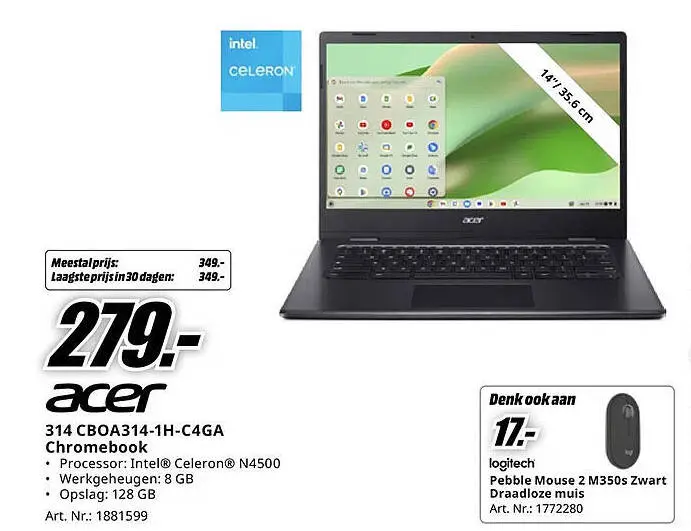 Aanbieding: 314 CBOA314-1H-C4GA Chromebook