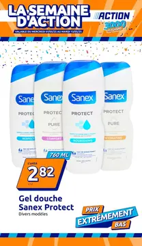 Offre: Gel douche Sanex Protect