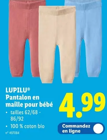 Offre: Pantalon en maille pour bébé