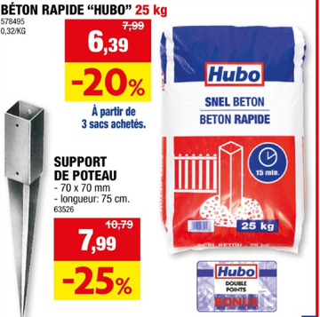 Offre: BÉTON RAPIDE "HUBO"