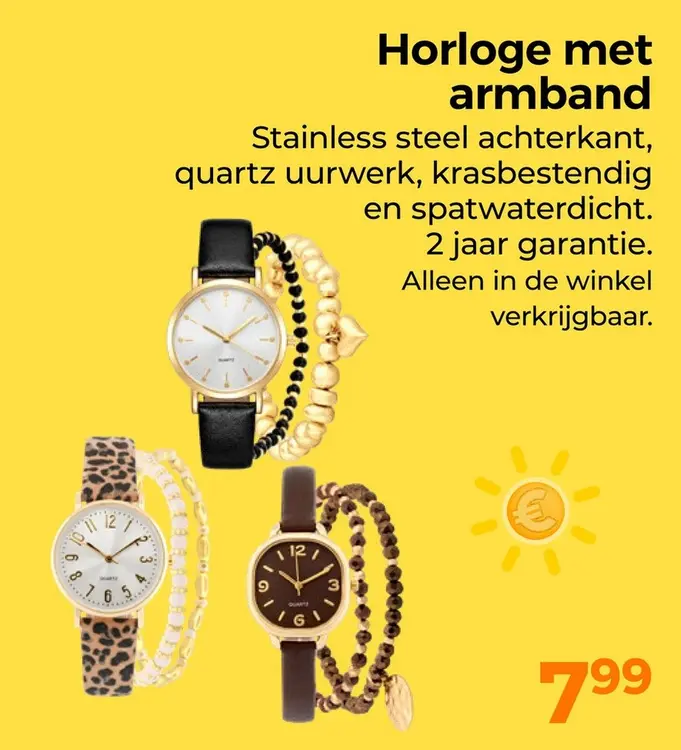 Aanbieding: Horloge met armband