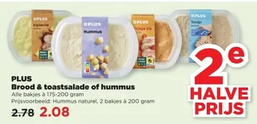 Aanbieding: Brood & toastsalade of hummus