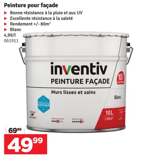 Offre: Peinture pour façade
