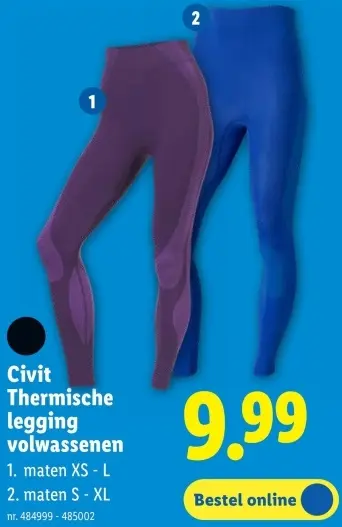 Promotie: Thermische legging volwassenen