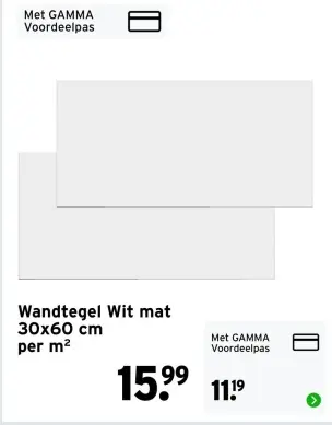 Aanbieding: Wandtegel Wit mat