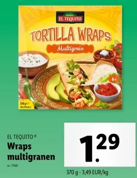 Aanbieding: Wraps multigranen