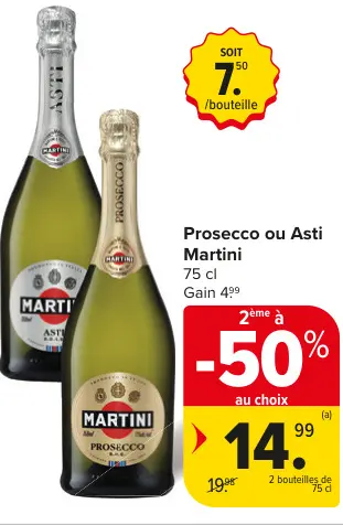 Offre: Prosecco ou Asti