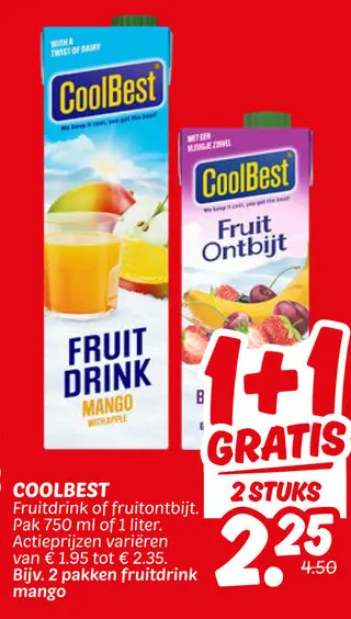 Aanbieding: Fruitdrink or Fruitontbijt