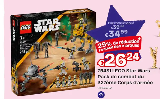 Offre: LEGO Star Wars Pack de combat du 327ème Corps