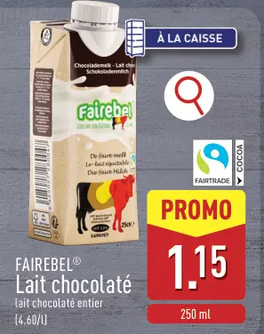 Offre: Lait chocolaté