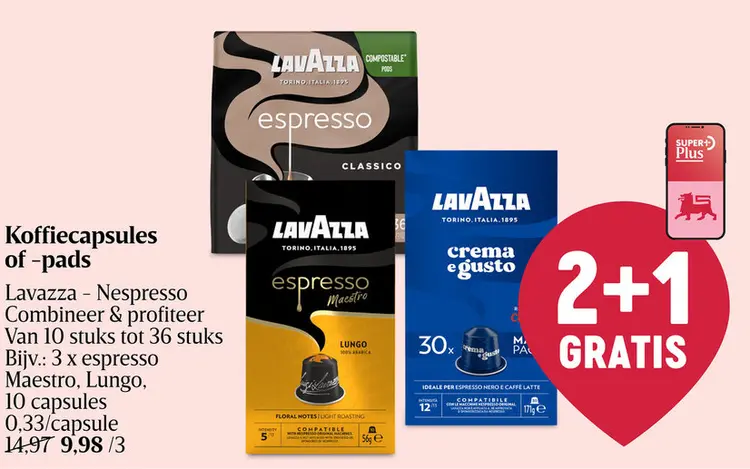 Promotie: Koffiecapsules of -pads