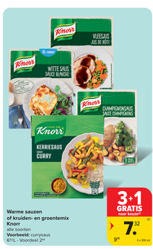 Aanbieding: Knorr warme sauzen of kruiden- en groentemix