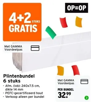 Aanbieding: Plintenbundel 6 stuks