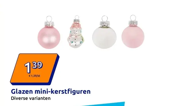 Aanbieding: Glazen mini-kerstfiguren