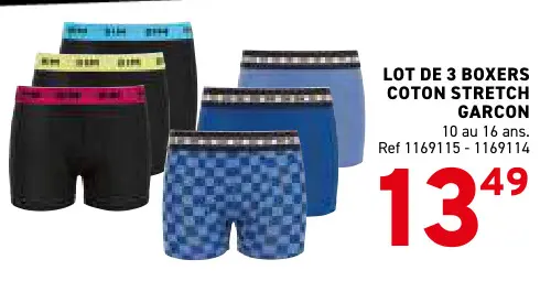 Offre: Boxers coton stretch
