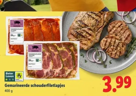 Aanbieding: Gemarineerde schouderfiletlapjes
