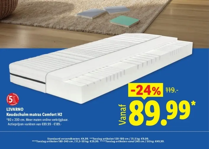 Aanbieding: Koudschuim matras Comfort H2