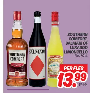 Aanbieding: Southern comfort, SALMARI of LUXARDO limoncello