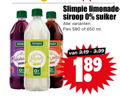 Aanbieding: Slimpie limonade-siroop 0% suiker