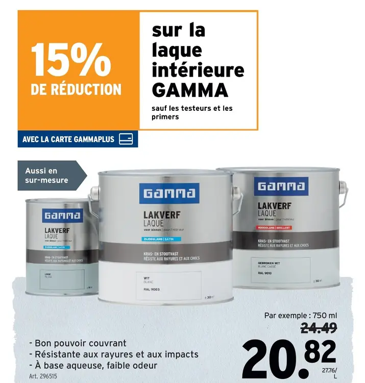 Offre: Lakverf laque