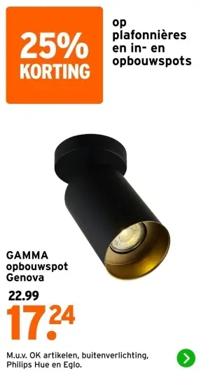 Aanbieding: Plafonnières en in- en opbouwspots