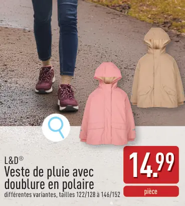 Offre: Veste de pluie avec doublure en polaire
