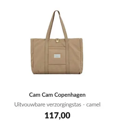 Aanbieding: Uitvouwbare verzorgingstas - camel