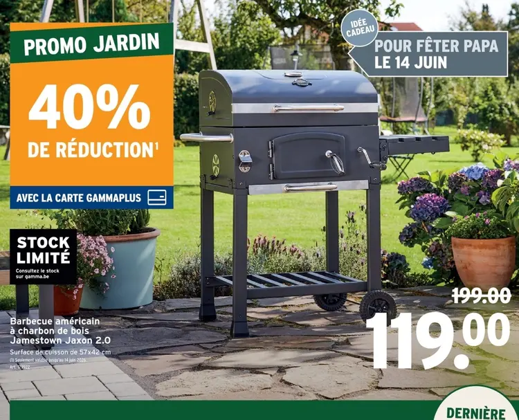 Offre: Barbecue américain à charbon de bois Jamestow