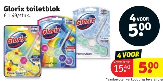 Promotie: Glorix toiletblok