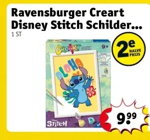 Promotie: Ravensburger Creart Disney Stitch Schilderen op nummer