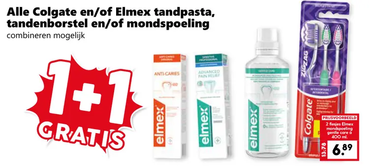 Aanbieding: Tandpasta, tandenborstel en/of mondspoeling
