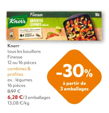 Offre: Knorr Finesse tous les bouillons