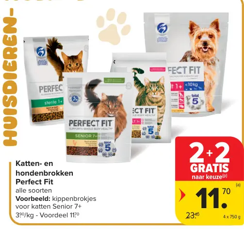 Promotie: Katten- en hondenbrokken Perfect Fit