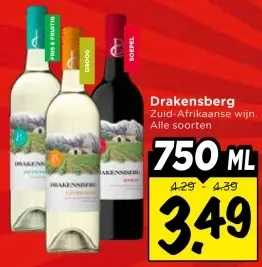Aanbieding: Drakensberg Zuid-Afrikaanse wijn