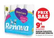 Offre: Papier toilette skincare Renova